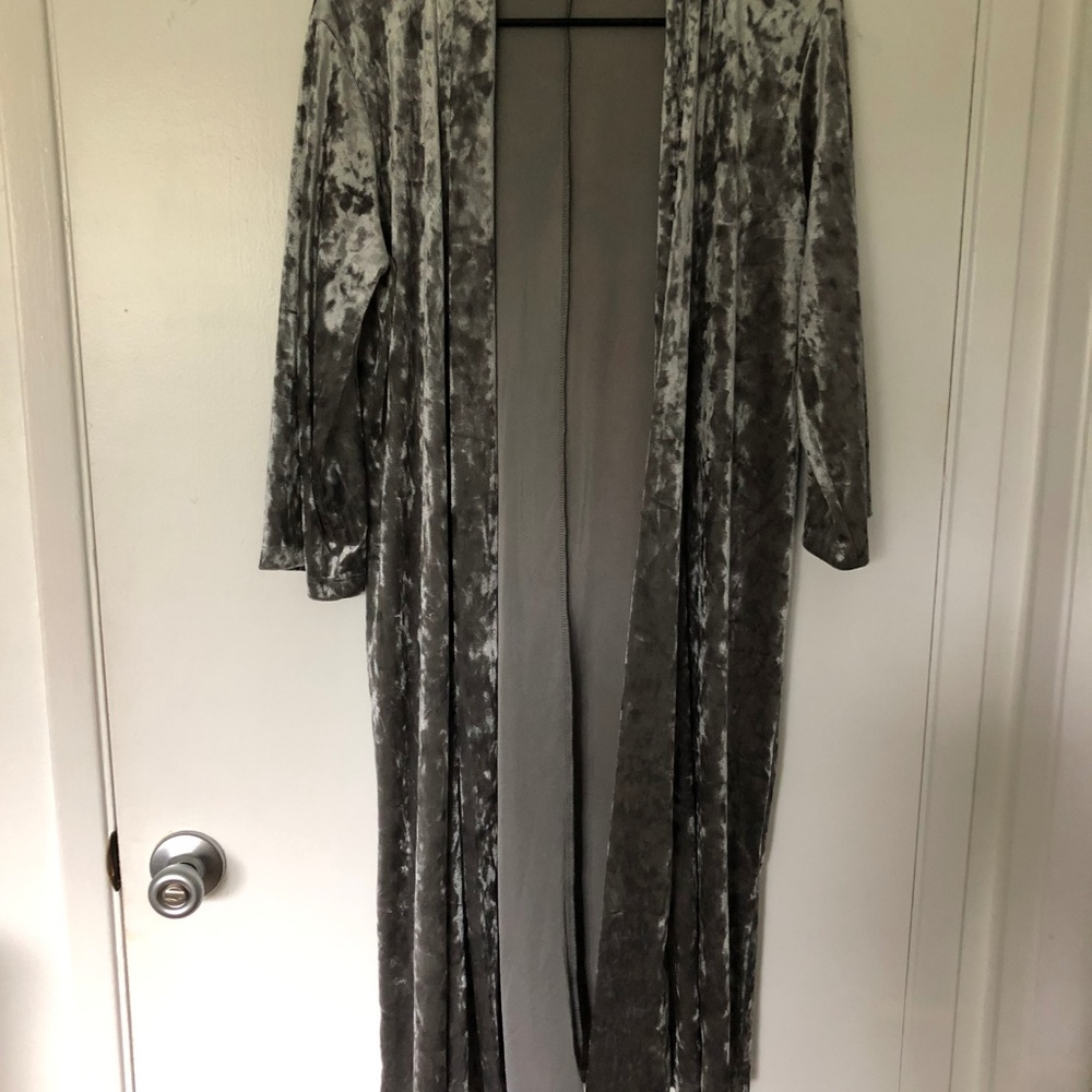 Faux Velvet Kimono S